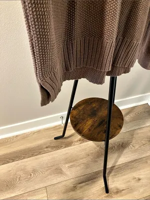 Lucky Brand Waffle Slouchy V-Neck Sweater Brown thumbnail 4