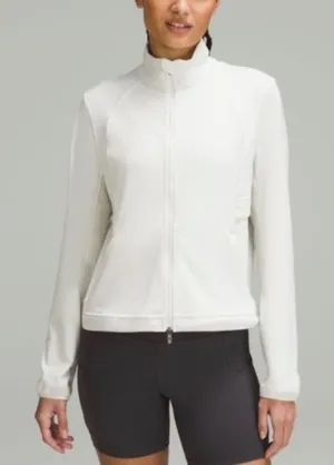 Lululemon White Ventilating UV Protection Running Full Zip Jacket 6 S thumbnail 1