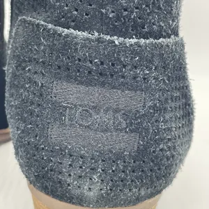 Toms Womens 9 Booties Majorca Peep Toe Perforated Black Suede‎ Ankle Boots thumbnail 10