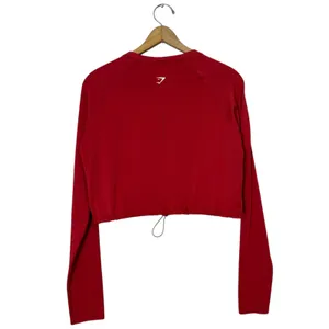 Gymshark Red Cropped‎ Long Sleeve Training Top Athletic Apparel Womens thumbnail 2