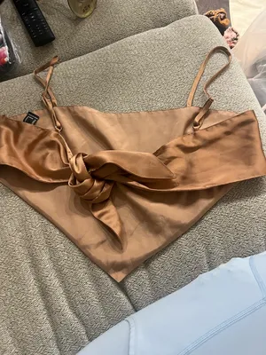 Forever 21 Copper Satin Point-Hem scarf Cami top thumbnail 5