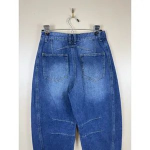 Baggy Jeans Women’s Size 4 Blue Medium Wash Barrel Y2K Grunge 80s 90s VTG thumbnail 8