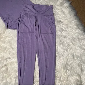 Dagsmejan Women's Size XS/S‎ Pajama Set Light Purple Nattwarm Merino Wool Sweden thumbnail 6