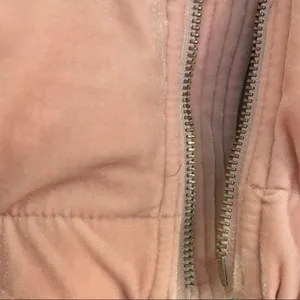 GAP pink down alternative crushed velvet coat thumbnail 4