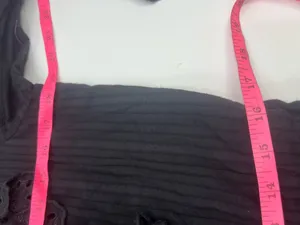 La Vie Rebecca‎ Taylor ruffle eyelet dress black sz M thumbnail 5