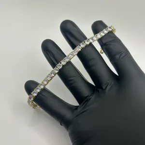 Kristalize Jewelry Moissanite Tennis Bracelet Gold 5mm 7 Inch Brand New VVS1 Crazy Shine No Pass thumbnail 2