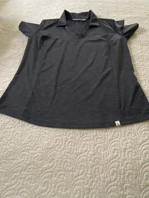 Guru Golf Heather Navy Golf Shirt Short Sleeve Johnny Collar Size Large thumbnail 11