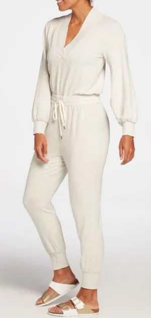 Calia by Carrie Underwood Soft Shawl Collar Jumpsuit Light Grey Heather‎ Large thumbnail 1