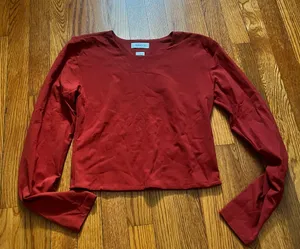 Aritzia Babaton Long Sleeve Top size large burnt orange thumbnail 1