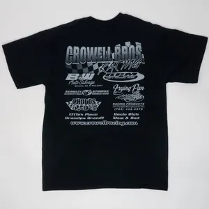 Gildan Black Crowell Bros. Racing Graphic T-Shirt thumbnail 2