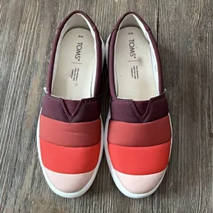 Toms Women's Alpargata Mallow Puff 8 Burgundy Red Pink Slip On Sandals Shoes thumbnail 9