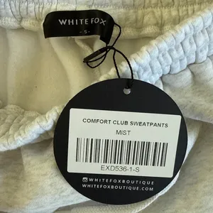 White Fox Comfort Club Sweatpants Mist Size S in Gray Pink thumbnail 4