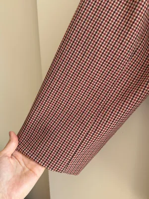 a new day Women’s Oversized Fall Blazer, Brown Plaid, Size XXL thumbnail 5