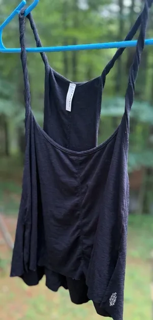 Free People fp movement Black Racerback Tank Top Size Small thumbnail 1