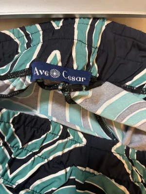 Ave Cesar Midi Skirt with Abstract Geometric Circle and Diamond Pattern Multiple Size M thumbnail 4