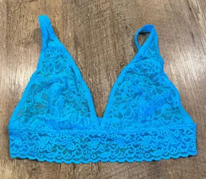 Victoria's Secret Vintage Victoria Secret Teal Lace Bralette - Bright Turquoise Blue Medium thumbnail 1