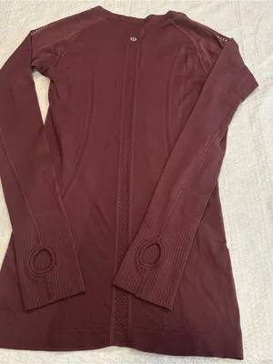 Lululemon burgundy reflective swiftly tech long sleeve 4 thumbnail 8