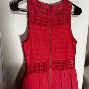Material Girl Red Maxi dress Layered Mini Skirt‎ Sleeveless size S illusion thumbnail 9
