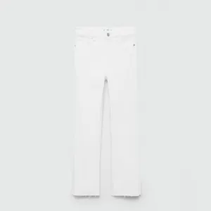 NWT MNG Mango Sienna Flare Cropped Jeans White Raw Hem Women’s Size 2 thumbnail 2