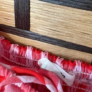 Day + Moon Pink‎ And Red Plaid Romper Size Large Pink thumbnail 12
