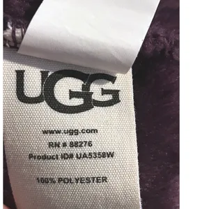 UGG Womens Purple Plush Hooded Robe Soft Fleece Belted Bathrobe Small thumbnail 8