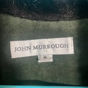Vintage John Murrough Suede Coat Green Fur Collar Women's M 80s 90s‎ retro thumbnail 7