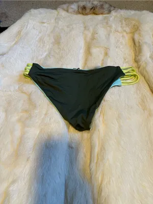 NWOT L*Space Low Down bikini bottoms dark green thumbnail 4