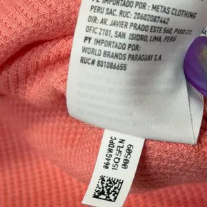 American Eagle Waffle Knit Ribbed Mockneck Cropped Long Sleeve Shirt Coral Small thumbnail 4