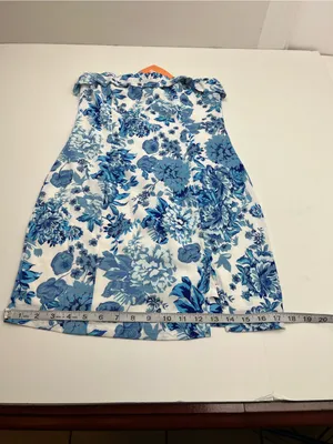 Thats So Fetch Charms Blue White Floral Strapless Mini Dress Womens Size 4 NEW thumbnail 10