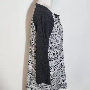 Star Wars Black and White Print Baseball Tee Size Medium Women's Star Wars Top thumbnail 4