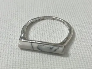 Marble Silver Womens Ring thumbnail 5