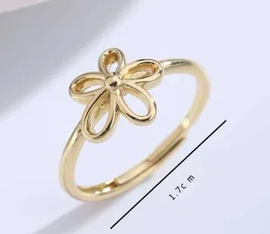 18k gold plated flower ring thumbnail 3