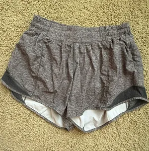 lululemon athletica Heather Gray Athletic Shorts- Hotty Hot 4in thumbnail 1