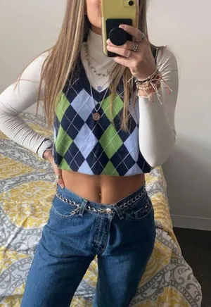 Tommy Hilfiger argyle sweater vest thumbnail 1