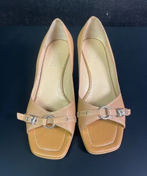 Franco Sarto Women's Tan Open Toed Wedge Heeled shoes Size 6.5 SKU 1826 thumbnail 1