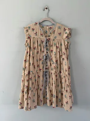 NWT Free People Sundown Ivory‎ Combo Ditsy Floral Cottagecore Boho Tunic Dress thumbnail 7