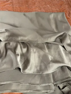 Show Me Your Mumu midi Dress in Moss Green Luxe Satin sz S thumbnail 8