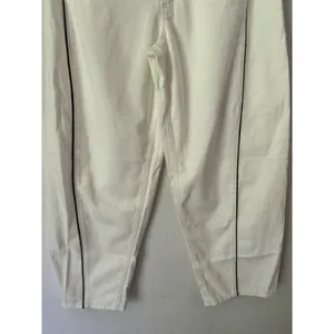 NWOT Rivete White Piped Barrel Leg Jeans Women’s Size 32 thumbnail 5