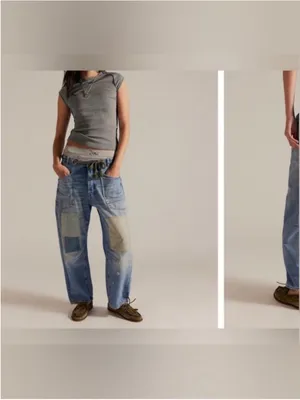 NWT Free People We The Free Moxie Pull-On Barrel Jeans - Truest Blue - 26 thumbnail 4