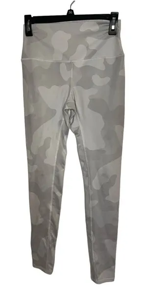 Alo Yoga Women’s Full Length Camouflage Gray / White Leggings Size S thumbnail 1
