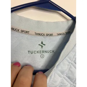 Tuckernuck Sport Quilted Sweatshirt Women S Light Blue Excellent Puff Shoulder thumbnail 4