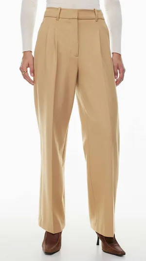 Aritzia Wilfred The Effortless Pant Size 4 Gold Camel Beige Wide Leg thumbnail 1