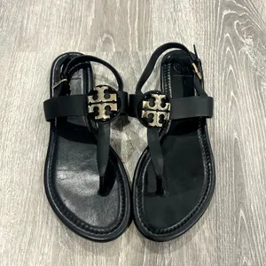Tory Burch Black Bryce Logo Thong Sandal Size 10.5 thumbnail 2