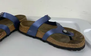 Birkenstock Papillio Metallic Purple Blue 2 Strap Thong Sandals Sz 39 / US 8 thumbnail 6