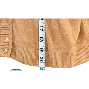 Vintage Cardigan Medium Tan Button Up Soft Knit Classic Preppy Cozy Union‎ Made thumbnail 10