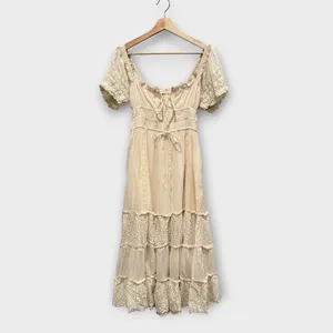 NEW Free People Falling Sun Puff Sleeve Midi Dress Size XS thumbnail 9