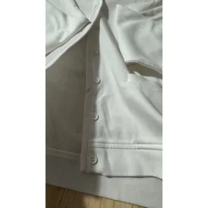 Lands End White Button Front V-Neck Cardigan Sweater‎ XL Petite Cotton Blend thumbnail 4