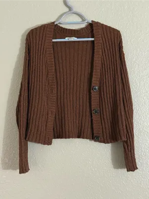 American Eagle Cropped Cardigan Sweater XS thumbnail 4