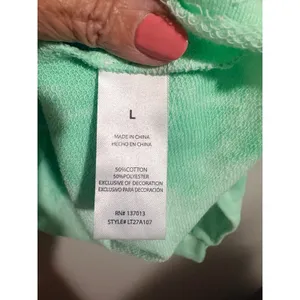 Wildfox Distressed Tie Dye Sweatshirt Womens L Mint Green NWT thumbnail 5