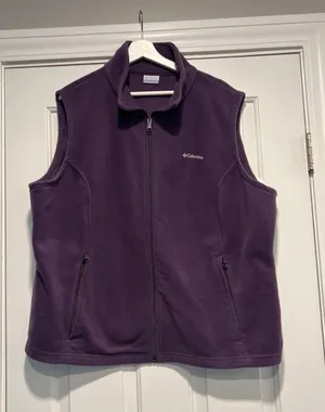 Columbia purple fleece‎ vest women's 3XL thumbnail 1